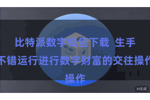 比特派数字钱包下载  生手不错运行进行数字财富的交往操作