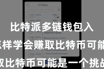 比特派多链钱包入口  怎样学会赚取比特币可能是一个挑战