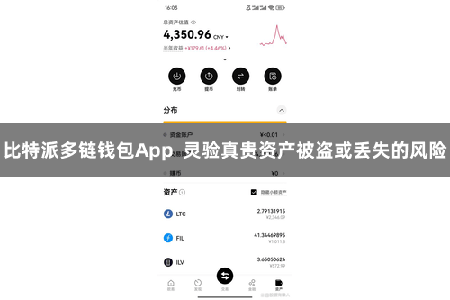 比特派多链钱包App  灵验真贵资产被盗或丢失的风险