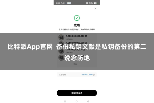 比特派App官网  备份私钥文献是私钥备份的第二说念防地