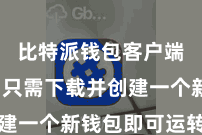 比特派钱包客户端  用户只需下载并创建一个新钱包即可运转使用